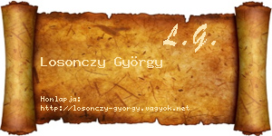 Losonczy György névjegykártya