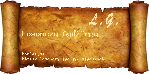 Losonczy György névjegykártya