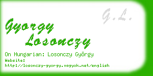 gyorgy losonczy business card